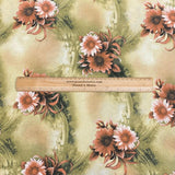 Pound A Metre 3 Metres, Printed Summer Dressmaking Viscose Fabric - 55" Wide (Pale Flower)