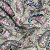 Pound A Metre 3 Metres, Printed Summer Dressmaking Viscose Fabric - 55" Wide (Pastel Paisley)