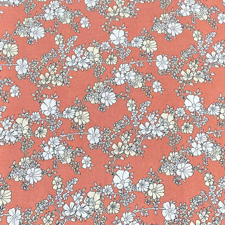Pound A Metre 3 Metres, Printed Summer Dressmaking Viscose Fabric - 55" Wide (Peach)