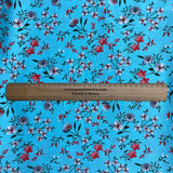 Pound A Metre 3 Metres, Printed Summer Dressmaking Viscose Fabric - 55" Wide (Sky)