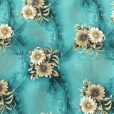 Pound A Metre 3 Metres, Printed Summer Dressmaking Viscose Fabric - 55" Wide (Teal Flower)