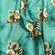Pound A Metre 3 Metres, Printed Summer Dressmaking Viscose Fabric - 55" Wide (Teal Flower)