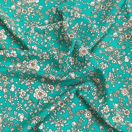 Pound A Metre 3 Metres, Printed Summer Dressmaking Viscose Fabric - 55" Wide (Turquoise)