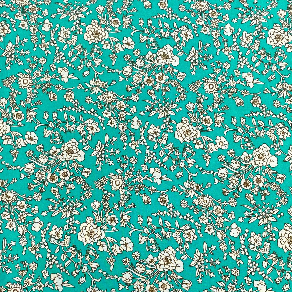 Pound A Metre 3 Metres, Printed Summer Dressmaking Viscose Fabric - 55" Wide (Turquoise)