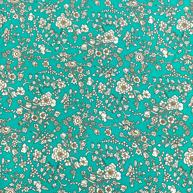 Pound A Metre 3 Metres, Printed Summer Dressmaking Viscose Fabric - 55" Wide (Turquoise)