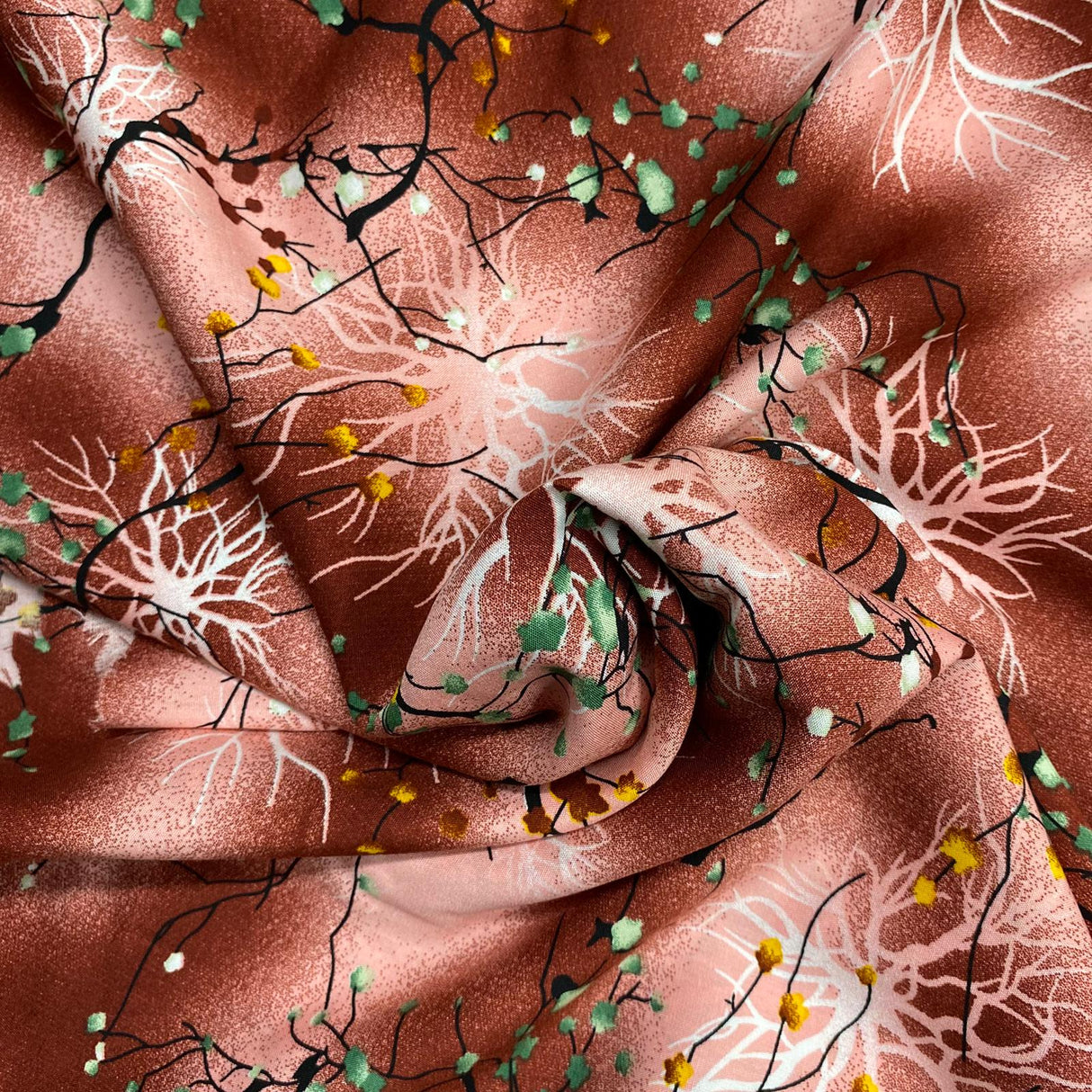 Pound A Metre 3 Metres, Printed Summer Dressmaking Viscose Fabric - 55" Wide (Whispering Willow)