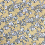 Pound A Metre 3 Metres, Printed Summer Dressmaking Viscose Fabric - 55" Wide (Yellow Floral)