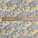 Pound A Metre 3 Metres, Printed Summer Dressmaking Viscose Fabric - 55" Wide (Yellow Floral)