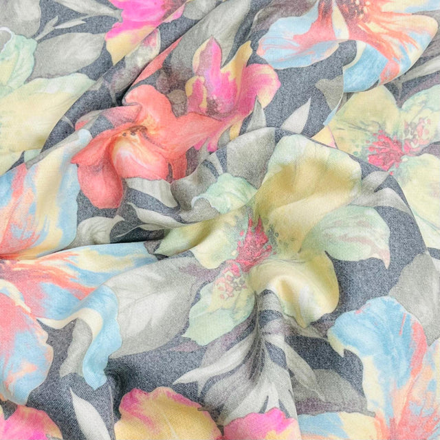 Pound A Metre 3 Metres, Printed Sweatshirt Jersey 55” Wide (Garden)