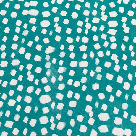 Pound A Metre 3 Metres, Printed Sweatshirt Jersey 55” Wide (Green Dots)