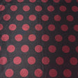 Pound A Metre 3 Metres, Printed Sweatshirt Jersey 55” Wide (Maroon Polka) (S1J)