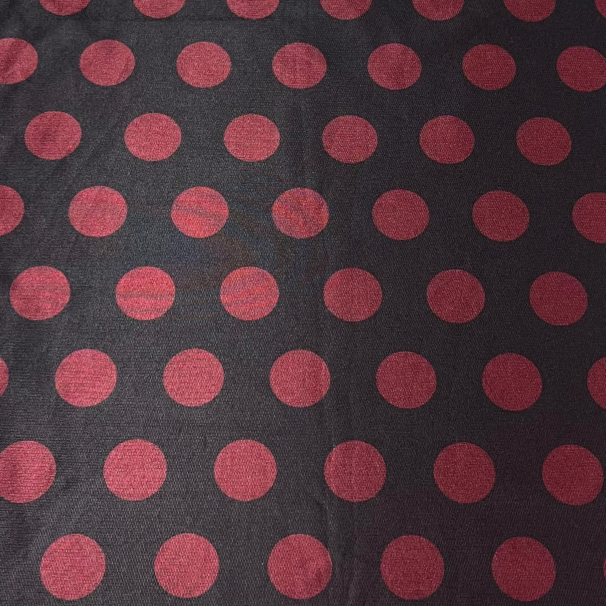 Pound A Metre 3 Metres, Printed Sweatshirt Jersey 55” Wide (Maroon Polka) (S1J)