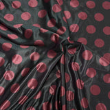 Pound A Metre 3 Metres, Printed Sweatshirt Jersey 55” Wide (Maroon Polka) (S1J)