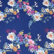 Pound A Metre 3 Metres, Printed Sweatshirt Jersey 55” Wide (Navy Flower) (S1J)