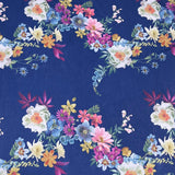 Pound A Metre 3 Metres, Printed Sweatshirt Jersey 55” Wide (Navy Flower) (S1J)