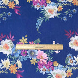 Pound A Metre 3 Metres, Printed Sweatshirt Jersey 55” Wide (Navy Flower) (S1J)