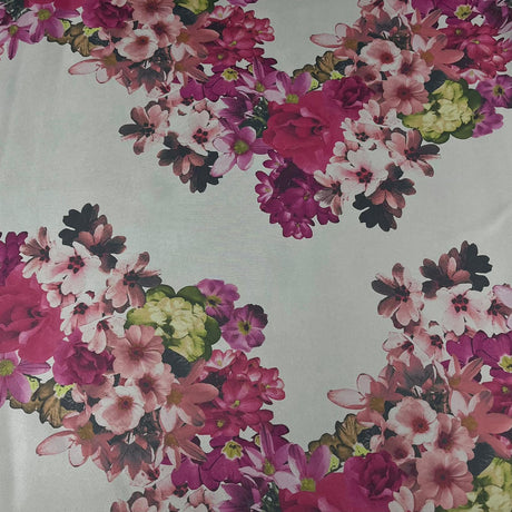 Pound A Metre 3 Metres, Printed Sweatshirt Jersey 55” Wide (Olive Flower) (S1J)