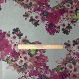 Pound A Metre 3 Metres, Printed Sweatshirt Jersey 55” Wide (Olive Flower) (S1J)