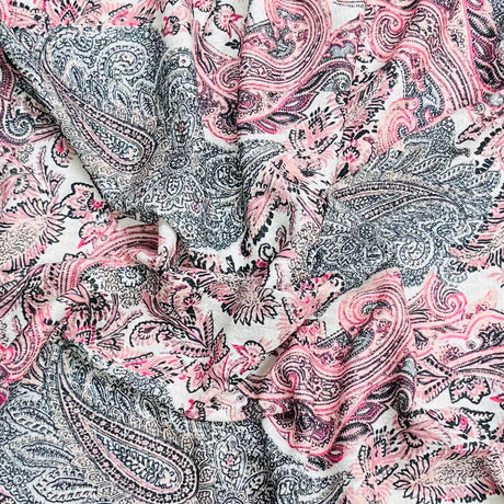 Pound A Metre 3 Metres, Printed Sweatshirt Jersey 55” Wide (Paisley)