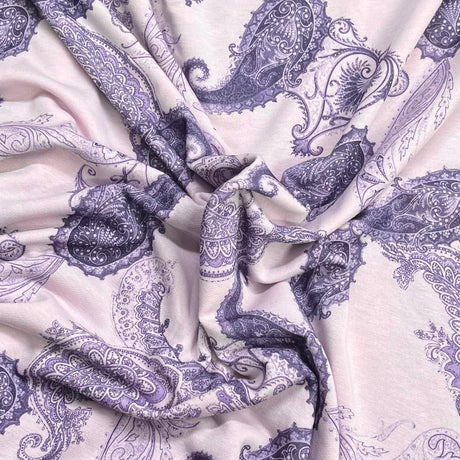 Pound A Metre 3 Metres, Printed Sweatshirt Jersey 55” Wide (Paisley)