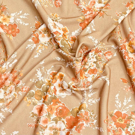 Pound A Metre 3 Metres, Printed Sweatshirt Jersey 55” Wide (Peach)