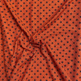Pound A Metre 3 Metres 3 Metres Quality Printed Benjamin Knit Jersey - 55" Wide  (Orange & Black)