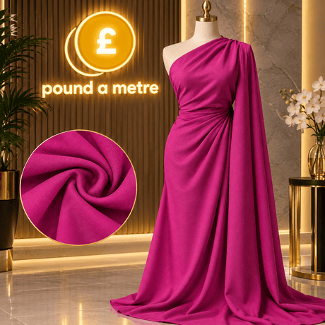 Pound A Metre 3 Metres, Seasonal Soft Crepe - 45" Wide (Cerise)