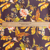 Pound A Metre 3 Metres Silky-Smooth Italian Printed Satin- 45" Wide (Brown)
