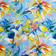 Pound A Metre 3 Metres Silky-Smooth Italian Printed Satin- 45" Wide (Sky Flower)