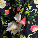 Pound A Metre 3 Metres Silky-Smooth Printed Satin- 45" Wide (Black Pot)