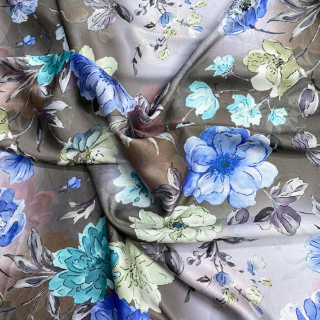 Pound A Metre 3 Metres Silky-Smooth Printed Satin- 45" Wide (Blossom)