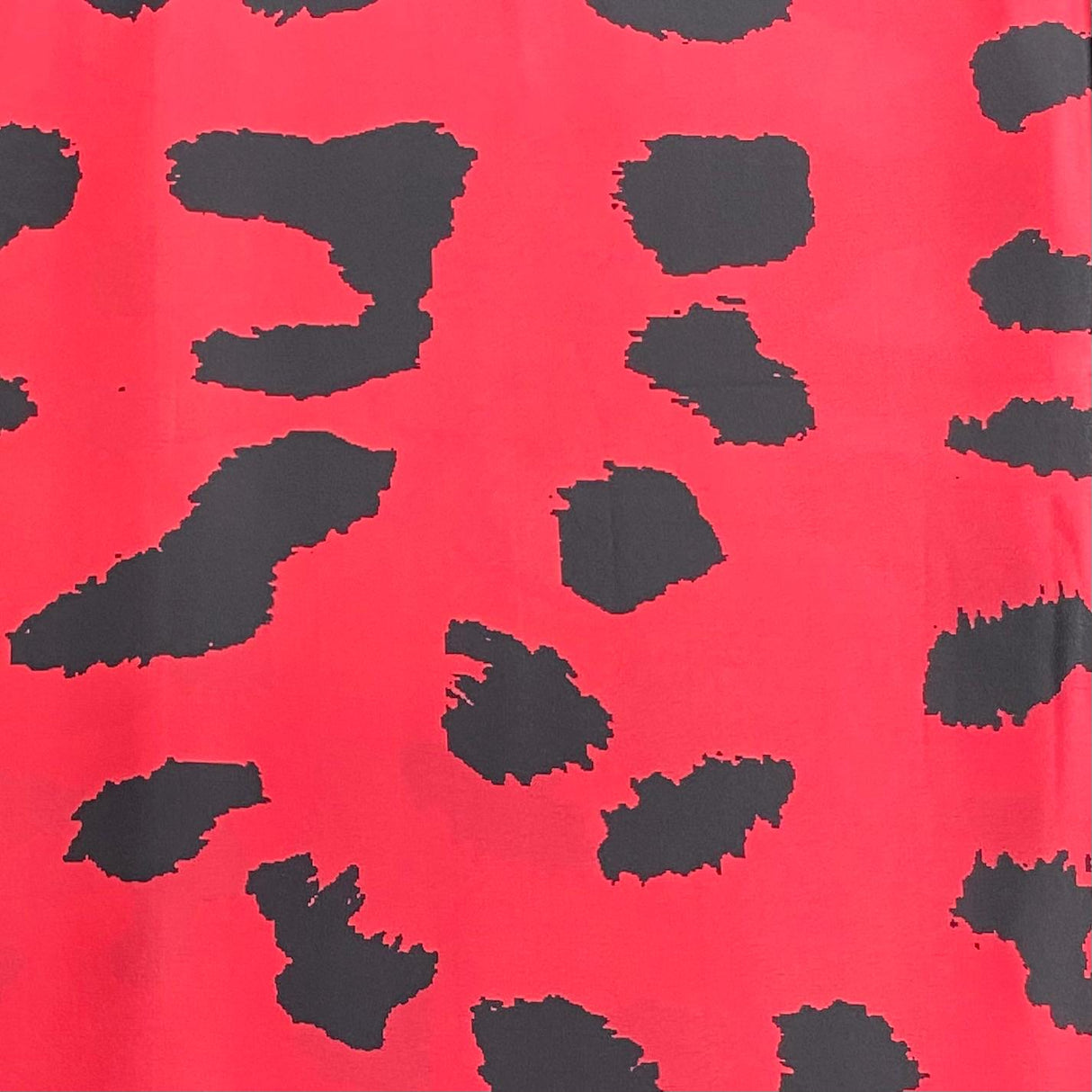 Pound A Metre 3 Metres Silky-Smooth Printed Satin- 45" Wide (Red & Black)