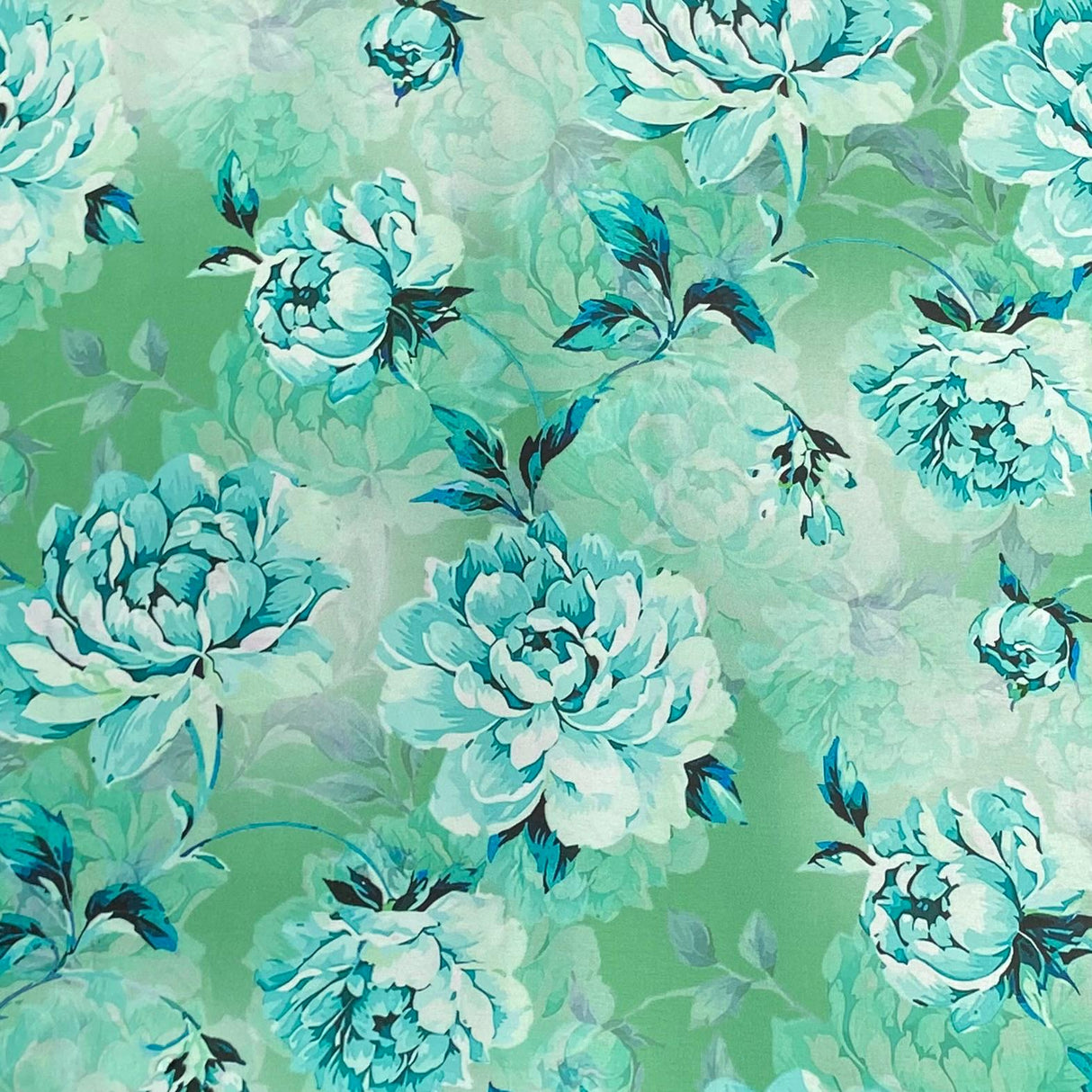 Pound A Metre 3 Metres Silky-Smooth Printed Satin- 45" Wide (River Flow)