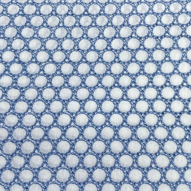 Pound A Metre 3 Metre 3 Metres Soft Embroidery Anglaise Effect Ribbed Jersey  60" (Design)