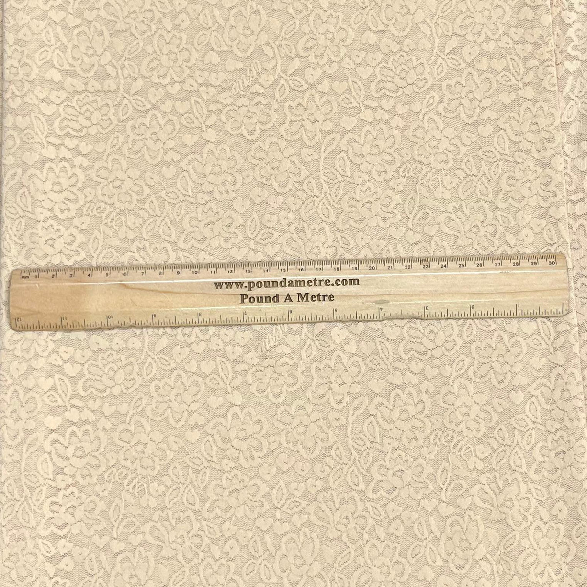 Pound A Metre 3 Metres Soft Lace Jersey 55” Wide- (Beige)