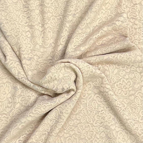 Pound A Metre 3 Metres Soft Lace Jersey 55” Wide- (Beige)