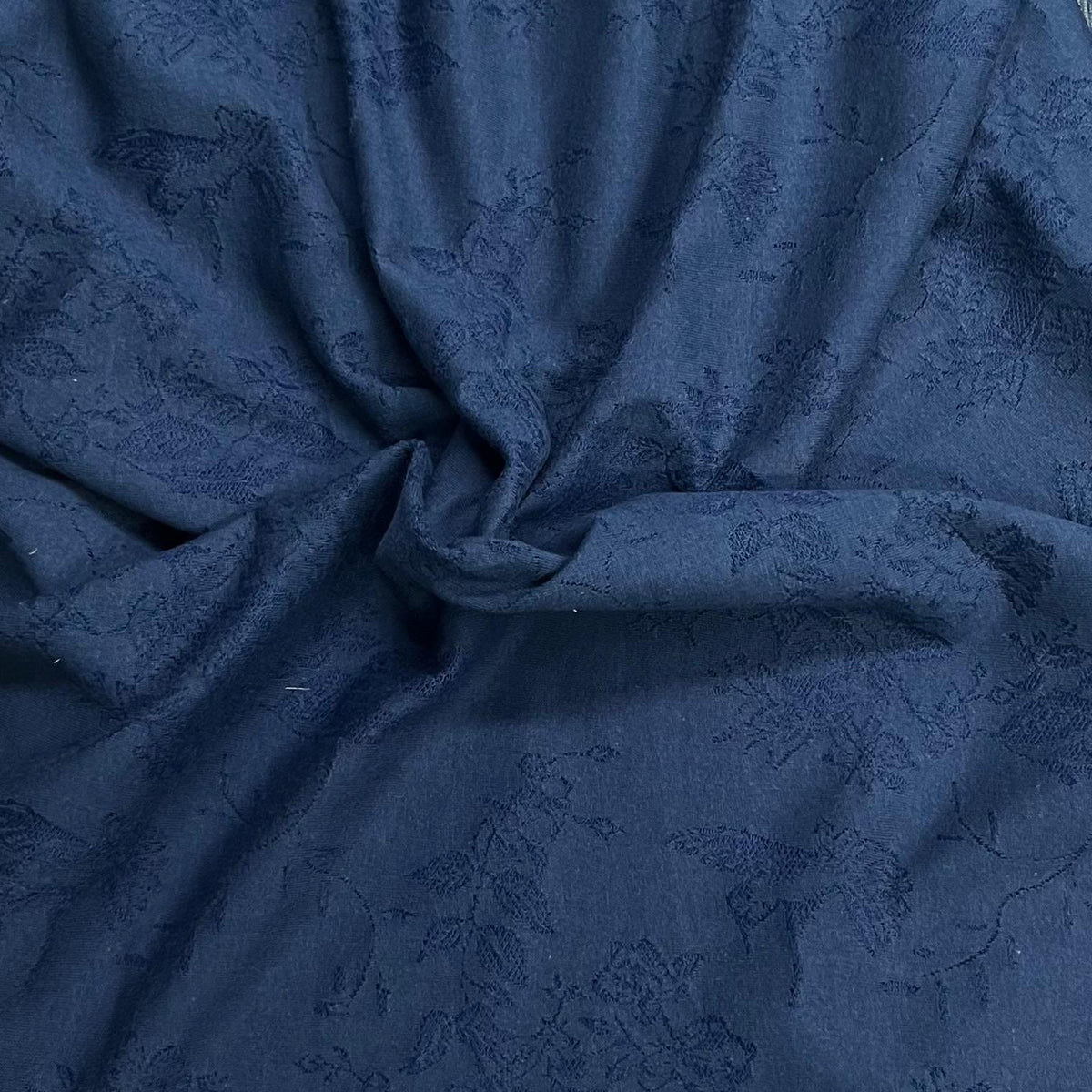 Pound A Metre 3 Metres Soft Lace Jersey 55” Wide- (Navy)