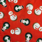Pound A Metre 3 Metres Soft Printed Lining 55" Wide - (Snowman)