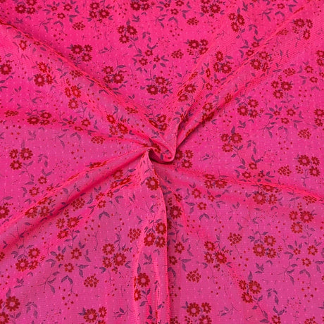 Pound A Metre 3 Metres 3 Metres Soft Printed Mesh Jersey - 55" Wide (Pink)