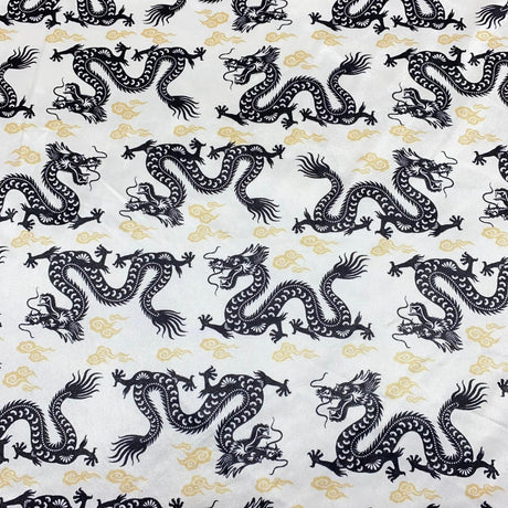 Pound A Metre 3 Metres Soft Printed Satin Jersey 55" Wide (DRAGON)