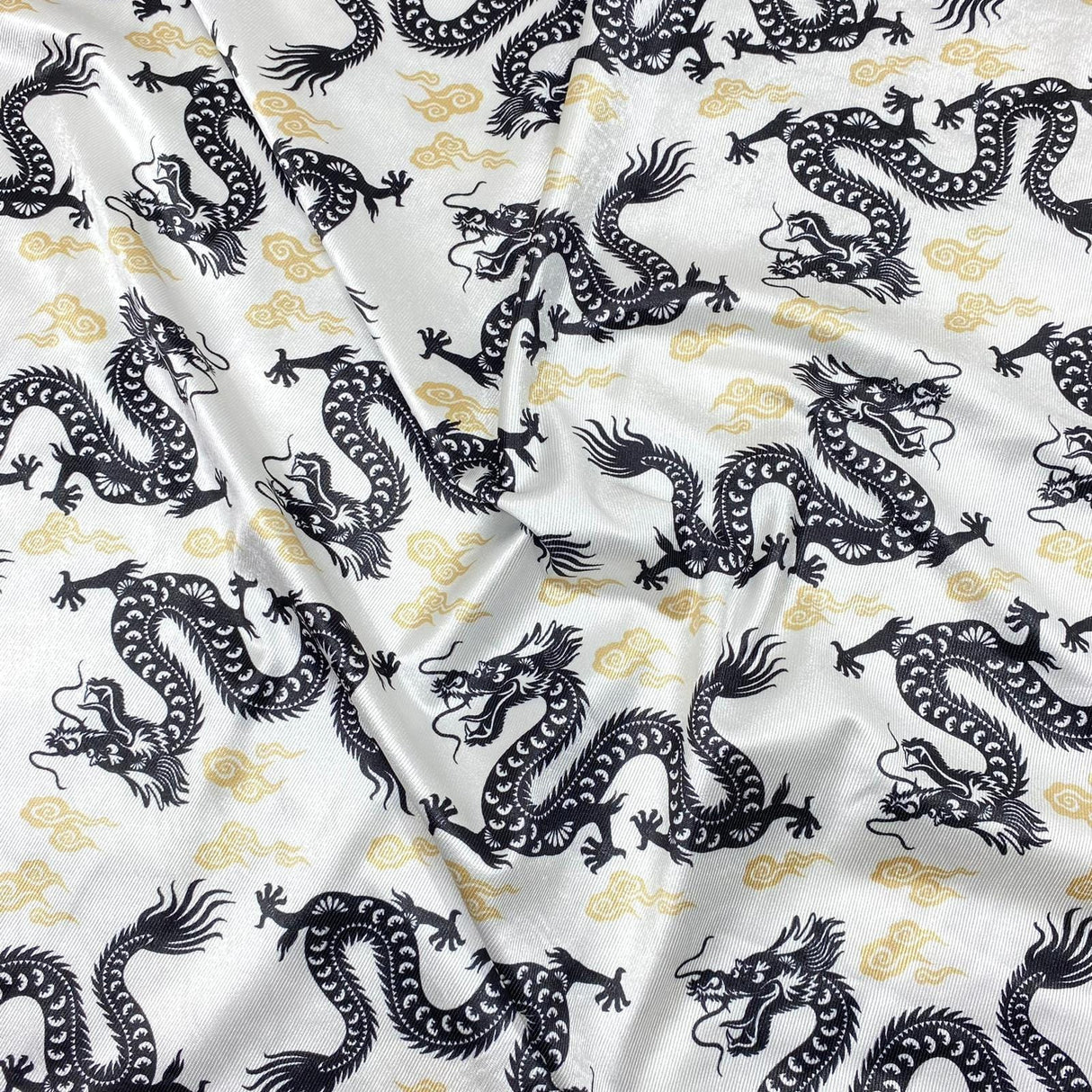 Pound A Metre 3 Metres Soft Printed Satin Jersey 55" Wide (DRAGON)
