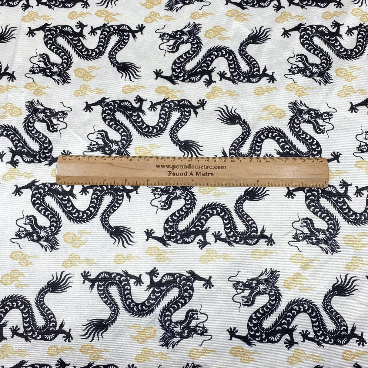 Pound A Metre 3 Metres Soft Printed Satin Jersey 55" Wide (DRAGON)