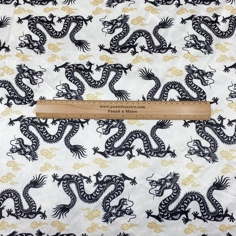 Pound A Metre 3 Metres Soft Printed Satin Jersey 55" Wide (DRAGON)