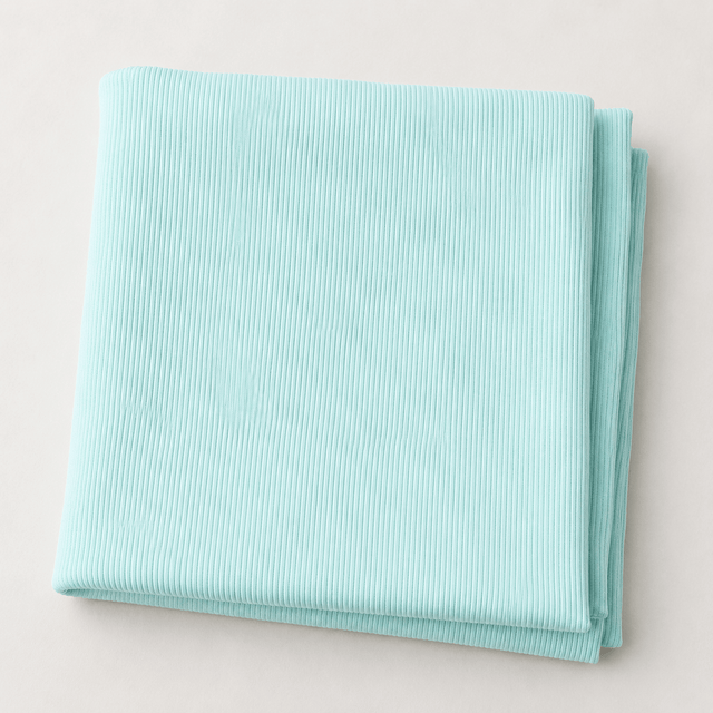 Pound A Metre 3 Metres Soft Ribbed Jersey 55” Wide- (Aqua)
