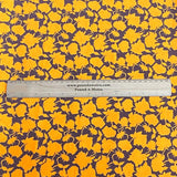 Pound A Metre 3 Metres Soft Touch Japanese Printed Crepe - 45" Wide (Black & Orange)