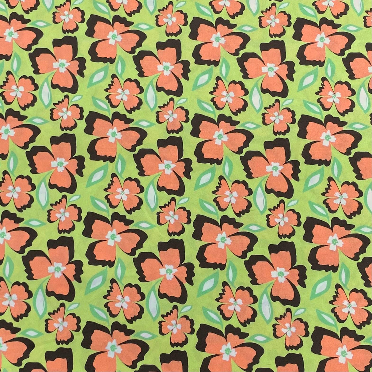Pound A Metre 3 Metres Soft Touch Japanese Printed Crepe - 45" Wide (Green)