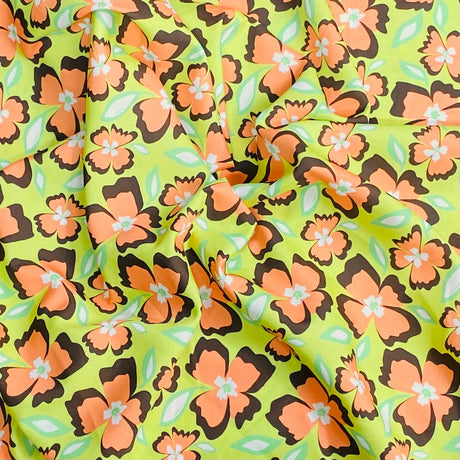 Pound A Metre 3 Metres Soft Touch Japanese Printed Crepe - 45" Wide (Green)