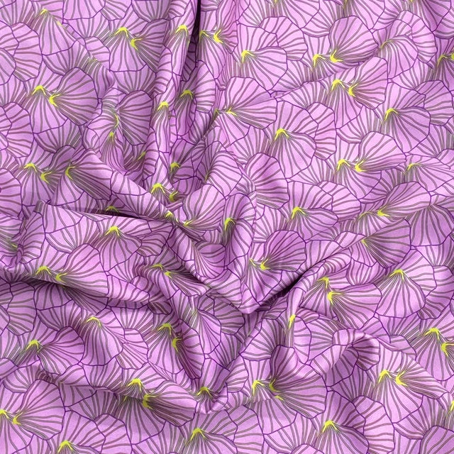 Pound A Metre 3 Metres Soft Touch Japanese Printed Crepe - 45" Wide (Lilac)