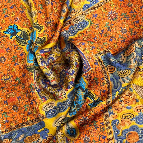 Pound A Metre 3 Metres Soft Touch Japanese Printed Crepe - 45" Wide (Silky)