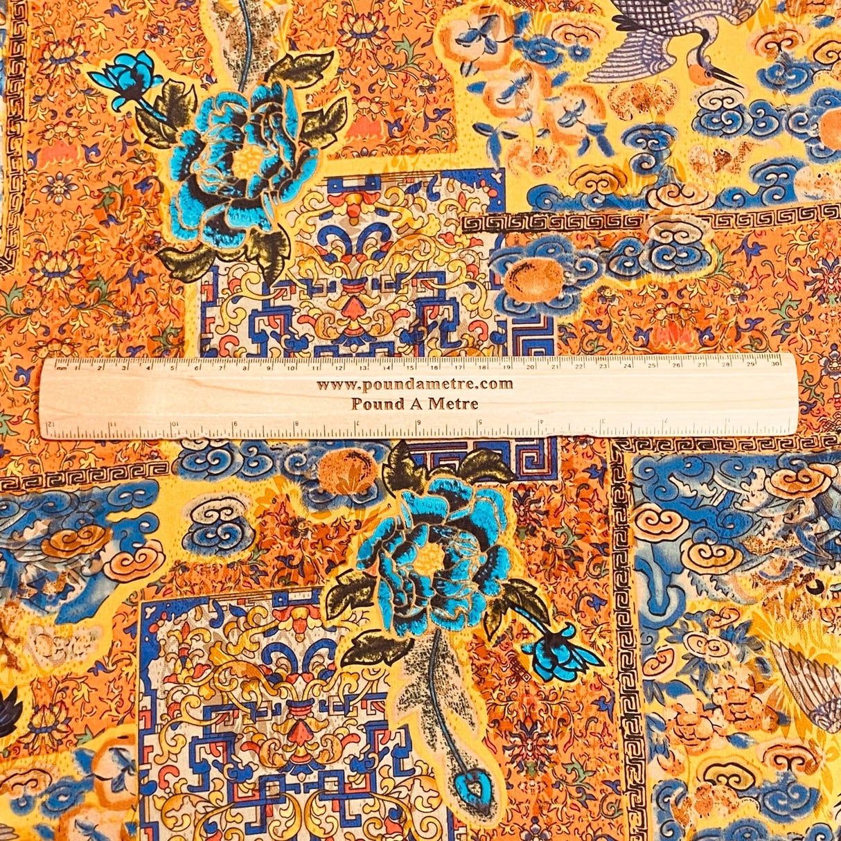 Pound A Metre 3 Metres Soft Touch Japanese Printed Crepe - 45" Wide (Silky)